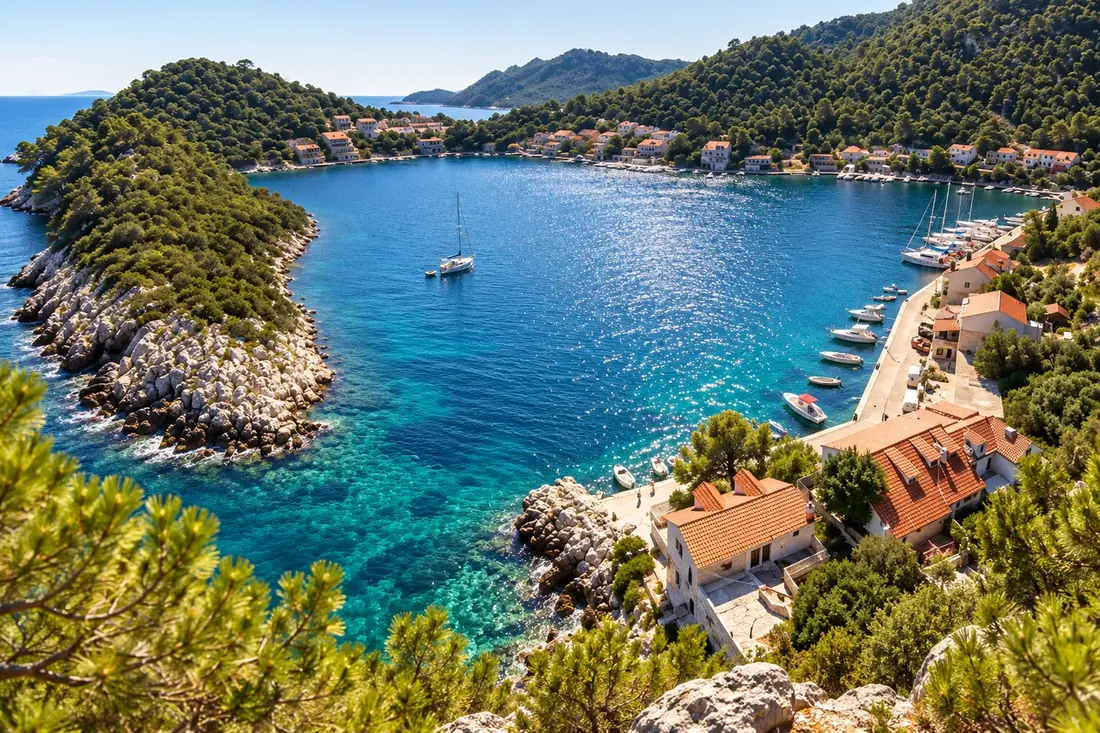 Zaklopatica bay seen from the hillside